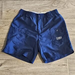 AFTCO American Fishing Tackle Company Nylon Cargo Shorts - Blue - Size 32x8.5"